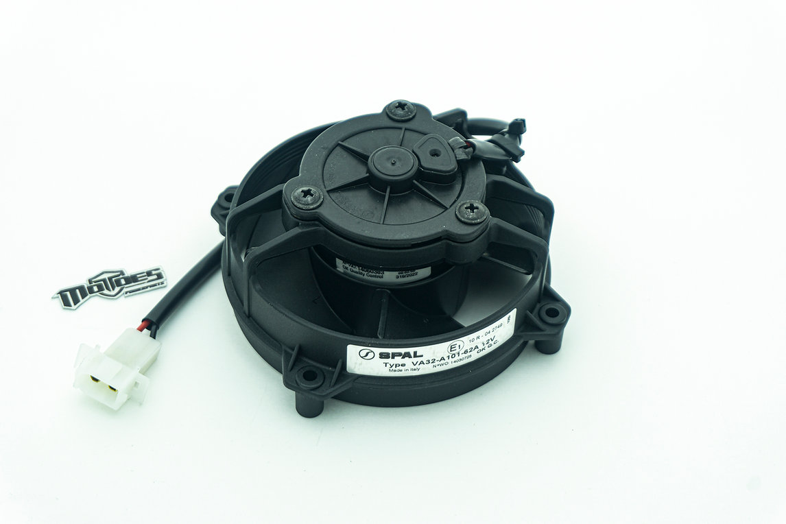 thumbnail image 2 of Low Profile Radiator Cooling Fan For 2024 KTM/Husqvarna/GasGas 2 & 4 Stroke - Replaces VA32-A101-62A, 12V, 210 M³/h Airflow 2 of 13